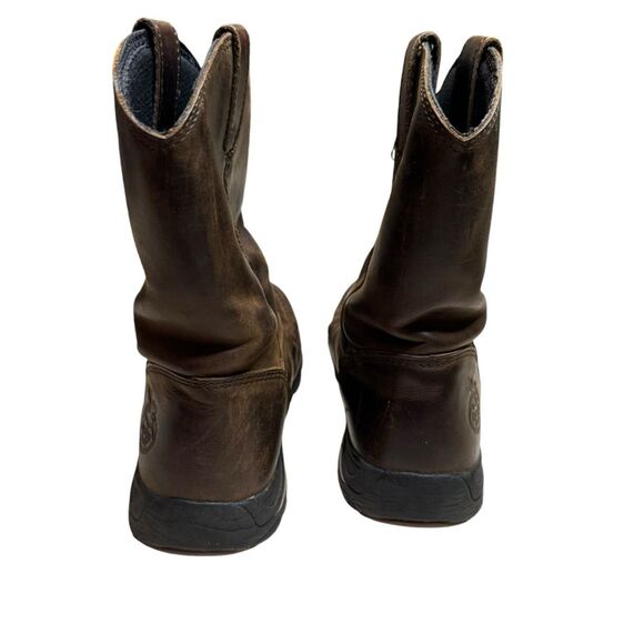 Georgia Boot Big Kids 7 Inch Pull On Brown Boots Size 3.5 - Picture 3 of 8